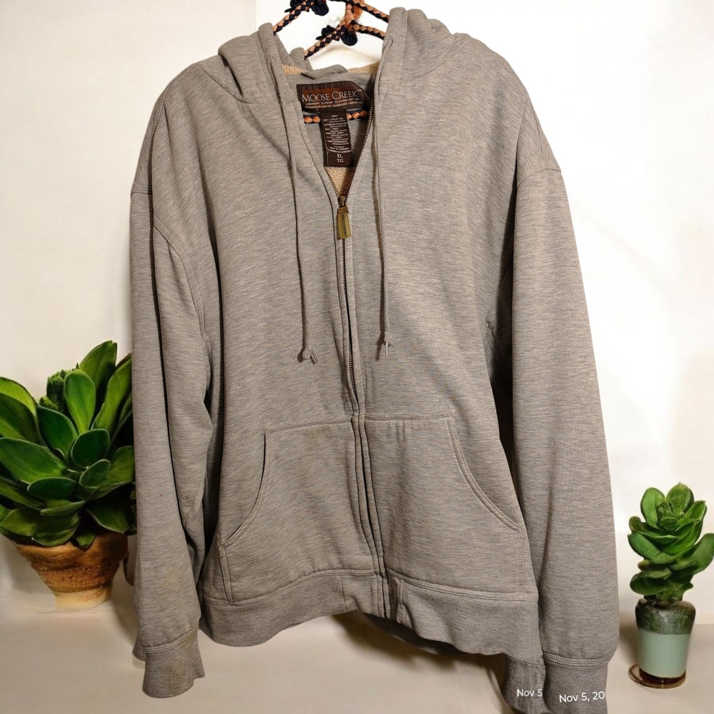 Moose Creek Gray Sherpa-Lined Hoodie